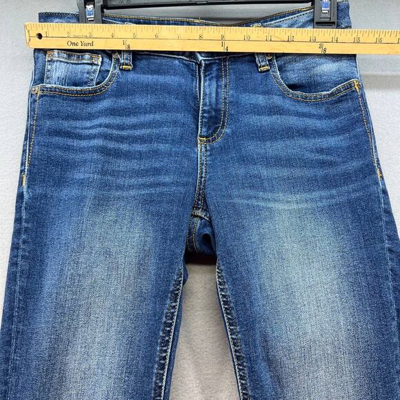 Miss Me Women's Ankle Skinny Size 27 (4)  Medium Denim Wash Embroidered Ankles - Picture 2 of 12